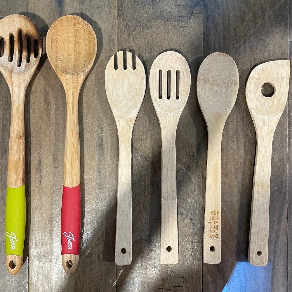 6-Piece Mixed Set of Wooden Spatulas